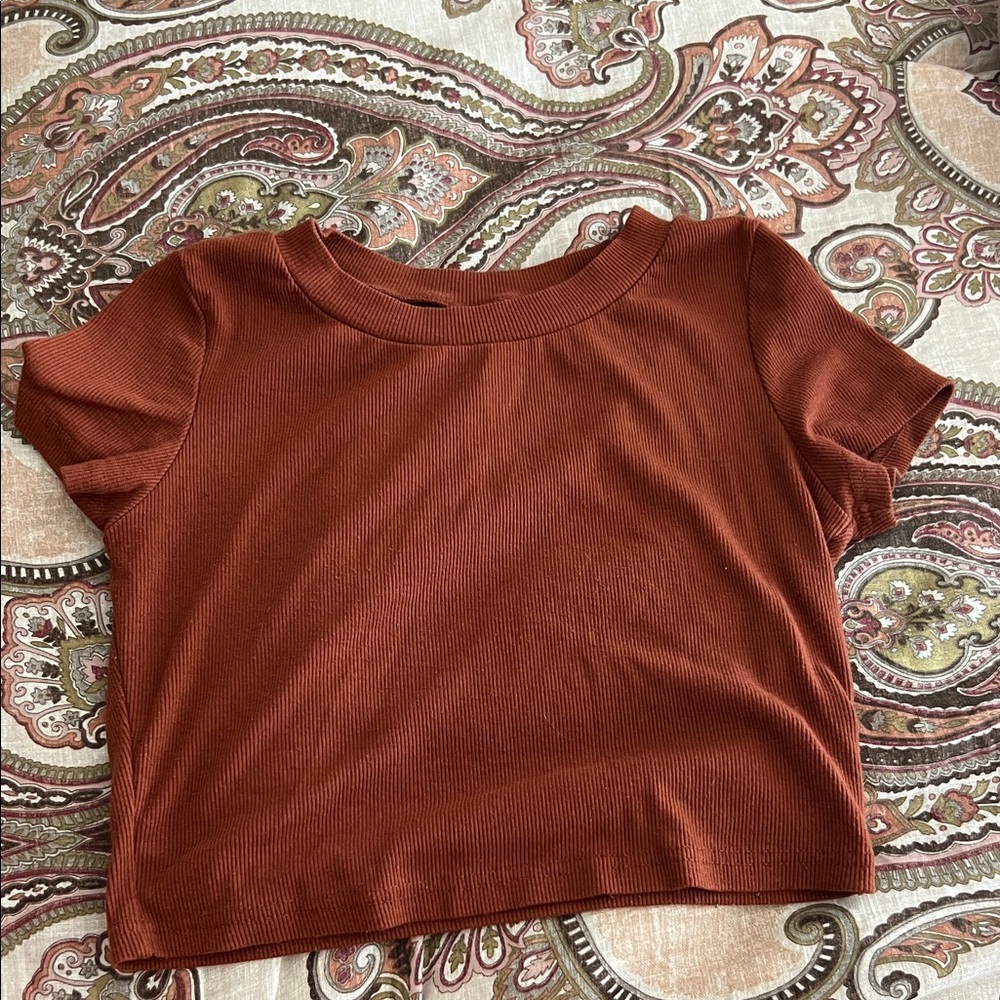 Orange cropped tank